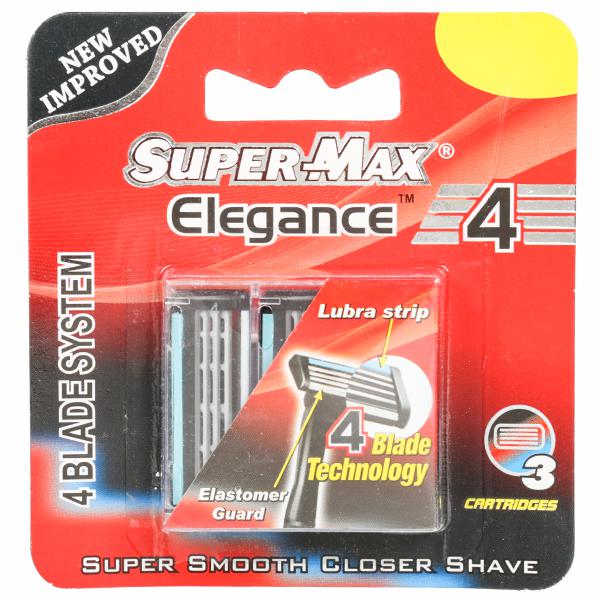 Supermax Elegance 4 Blade System Catridges 3 pc